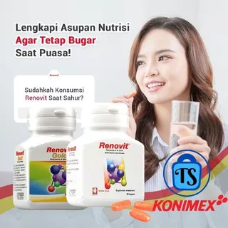 Renovit Gold & Renovit Multivitamin & Mineral Lengkap isi 30 & 4 kaplet untuk Daya Tahan Tubuh