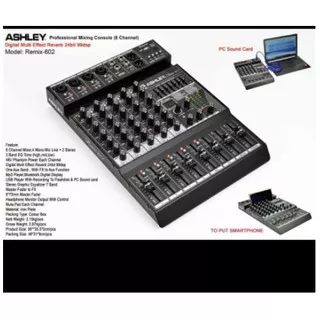 mixer ashley remix 602 original mixer 6 channel ashley remix602