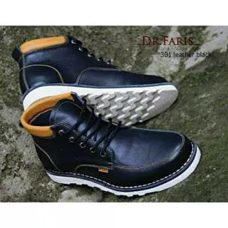 Sepatu Boots kulit Pria Original Dr Faris