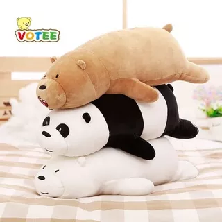 Boneka we bare bears lying uk 30 cm.Grizzly - panda - ice bear. u pillow 2in1 we bare bears