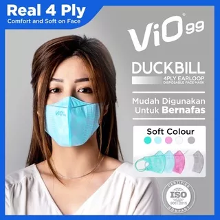 Masker Vio Duckbill 4ply Light Colour Isi 25+5pcs