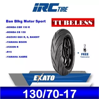 BAN TUBLES IRC 130/70 RING 17 NR88 EXATO Tubeless BAN MOTOR SPORT