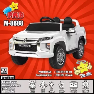 Mainan Anak Mobil Aki Anak MITSUBISHI TRITON PMB M-8688