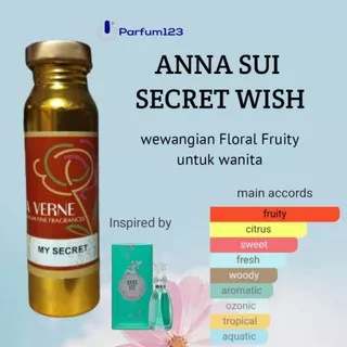 Best seller Bibit minyak ana ANNA SUI SECRET WISH - my secret 100ml segel alumunium gold