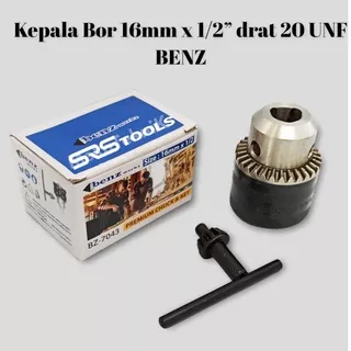 BENZ Kepala Bor 16 mm drat 1/2 ( 20 UNF ) - Drill chuck 16mm Derat