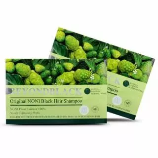 PAKET REGULER (BOX 20 sachet) - BSY/BEYONDBLACK Original NONI Black Hair Shampoo penghitam rambut