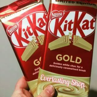 Kitkat Gold White Choco Chocolate Golden Import Japan Australia USA Kit Kat Sugar Sweet Cokelat