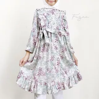 SAFA VIOLI MIDI_ Baju Anak Perempuan_Midi Dress_Tunik Anak_Baju Lebaran_Usia 4-12 tahun