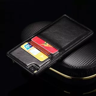 HUAWEI P8 LITE  leather wallet back cover soft case slot card softcase wallet dompet retro vintage