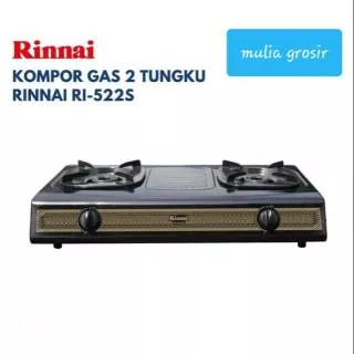 Kompor Gas Rinnai RI 522S / Kompor Rinnai Teflon 2tungku