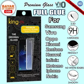 Oppo A71 (2018) LIS HITAM King-Zu Premium Tempered Glass Full Glue Full Cover