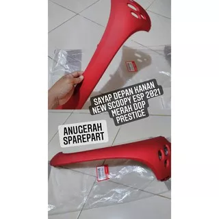 Garnis Tebeng Depan Sayap KANAN Merah Dop Dof Honda New Scoopy eSP LED 2021 K2F ORI AHM