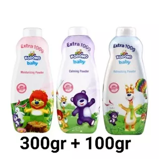 Kodomo Baby Powder 300gr + Extra 100gr - Kodomo Bedak Bayi 300gr + 100gr - Bedak Tabur Bayi