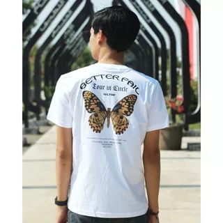 KAOS PRIA/WANITA DISTRO LENGAN PENDEK ORIGINAL WELLTRAF TERBARU KEKINIAN BETTERFLY