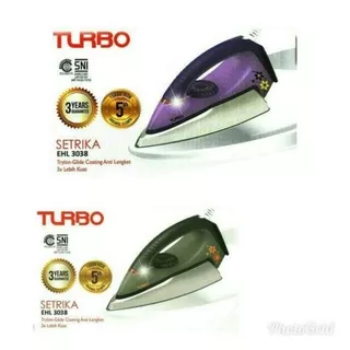 SETRIKA TURBO BY PHILIPS DISTRIBUTOR IRON ANTI LENGKET EHL 3038 EHL3038 ORIGINAL GARANSI RESMI TURBO