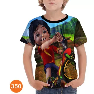 Baju Shiva Karakter Kartun Baju Anak Cowo 3D Serial Katun TV #COWO-350