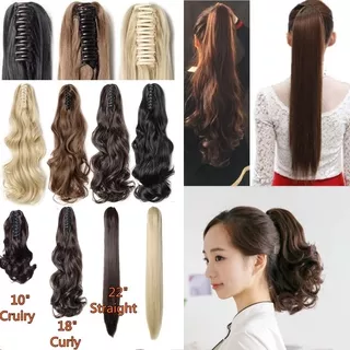 10/18/22 Ponytail Wigs Long Curly Straight Hair Wig Claw Clip Ponytail Extensions Hairpiece