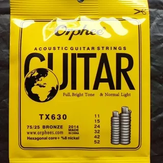 senar gitar orphee acoustic,akustik import ukuran 011-----52,full set 1sampai 6.