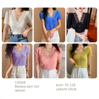 Brenda Knit Top Atasan Wanita IMPORT TM 13026