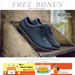 sepatu pria boots adventure moofeat vegas original black brown