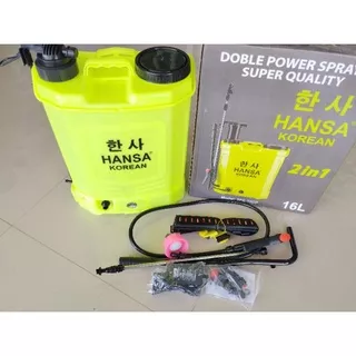 Sprayer 2 in 1 Bisa Elektrik dan Manual Merk Hansa 16 Liter - Alat Semprot Hama Tanaman