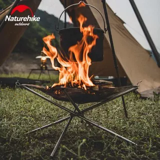 Stand Api Unggun Naturehike NH20SK001 Folding Fire Rack Alas Api Unggun Lipat Portable Camping