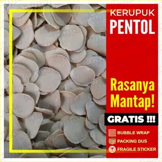 KRUPUK PULI PENTOL Kerupuk Puli Mentah Rasa Bawang Mantap Mantul Enak Renyah Gurih Kemasan 250 gr