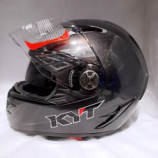 HELM KYT ALPHA VENOM SOLID GUNMETAL - ABU TUA METALIK - FULL FACE