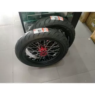 velg set Supermoto klx D-Tracker crf 150 wr155 plus ban maxxis 120 140 17