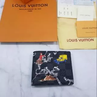 Dompet Pendek Pria Lipat LV LOUIS VUI TTON RENAISSANCE MAP MULTIPLE MEN WALLET PREMIUM