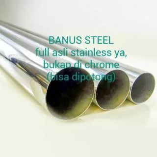 Pipa stainless 3/8 inch x 0,8 mm x 1 meter pipa ornamen stainless pipa railing pipa stainless 201