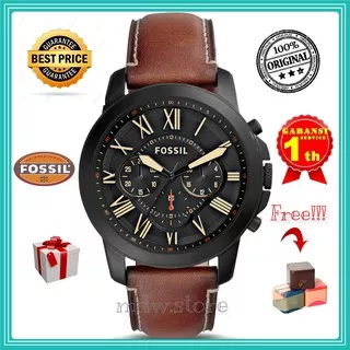 Fossil Grant Chronograph Luggage FS 5241 FS5241 Jam Tangan Pria Original & Manual Book Garansi