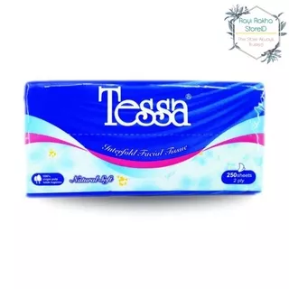 Tessa Facial Natural Soft Tissue Tisu 250 Sheets / 2 Ply / Tissue Tessa 250 Sheet