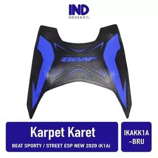 Karpet-Injekan-Pijakan-Alas Kaki-Bordes Karet Honda Beat FI-F1 Sporty-Street eSP New 2020 K1A LED