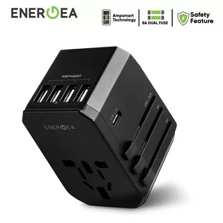 Travel Charger Adaptor 5.6A 4 USB-A + 1 USB-C Energea Travelworld 5.6A