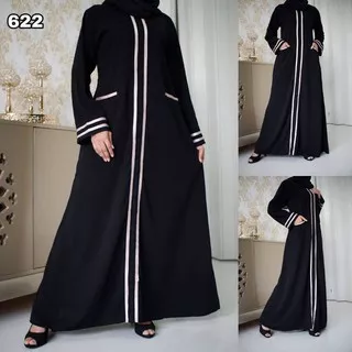 New Abaya Gamis Maxi Dress 622 Arab Saudi Bordir Zephy Turki Umroh Dubai List Garis Turkey India Wanita List Tengah
