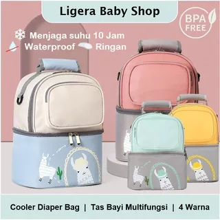 LIGERA Cooler Backpack Tas ASI Bayi Waterproof Diaper Bag Tas Lunch Bekal Multifungsi High Quality