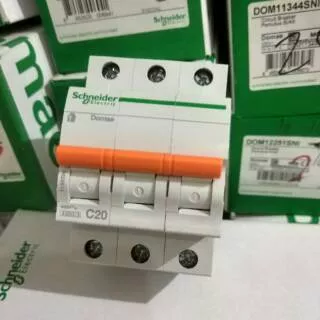 MCB Schneider 3p 6A 10A 16A 20A Domae 3 phase