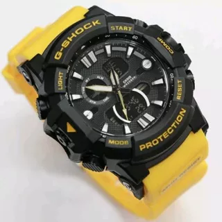 FREE ONGKIR !!! JAM TANGAN PRIA NEW G-SHOCK GWA1045 gwa-1045 RUBBER KUNING HITAM