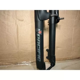 Fork garpu Suspension A205 A206 Pacific Sepeda gunung MTB ukuran 27.5 inch T120 Travel 120mm 120 bisa V brake Disc Brake Black Hitam