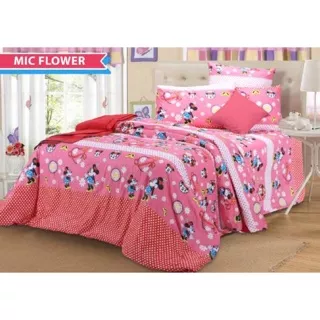 Sprei katun lokal panca mickey minnie single double (100, 120, 160, 180, 200)