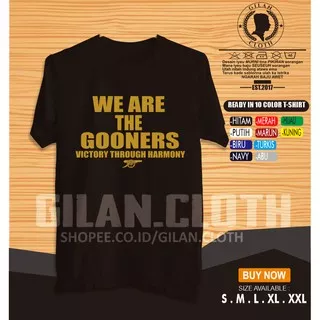 KAOS BAJU SEPAK BOLA ARSENAL WE ARE THE GOONERS GUNNERS - GILAN CLOTH