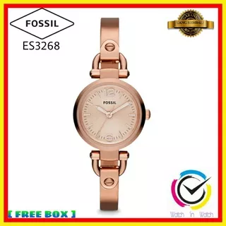 Jam Tangan Wanita Fossil Wanita Cewek Asli FOSSIL ES3268 Georgia Rosegold Women Watch ORI Branded