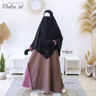 Gamis Nadira Syari | Gamis Lebaran | Gamis 2021 | Gamis Terbaru | Premium | Mocca