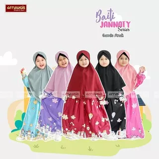 GAMIS ANAK BAITY JANNATY SERIES ANAK  REMAJA GAMIS ANAK KATUN MOTIF BY ARRUWAIS