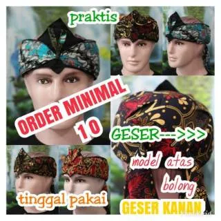 IKET SUNDA JAWA blangkon TRADISIONAl totopong mahkuta wangsa model  bolong11.500 min 10 pcs GS 01