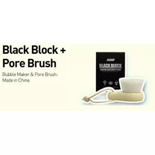 B&SOAP - Black Block Charcoal Soap + Pore Brush