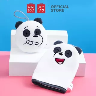 MINISO Bath Sponge Set Alat Mandi Bola We Bare Bears Lucu Karakter Lembut Berbusa