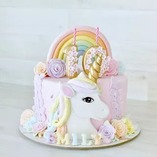 Unicorn Birthday Cake - Kue Ulang Tahun Kuda Poni - Custom Kue Tart Anak Perempuan - Unicorn cake