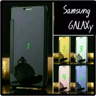 flip mirror clear view flip cover sarung buku samsung note 7 note fe A510 2016 A710 2016 A9pro
